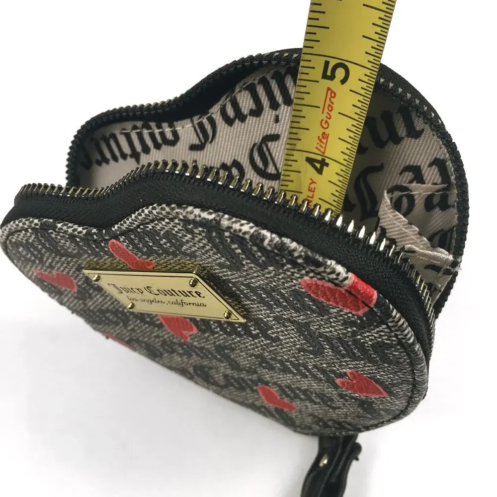 Juicy Couture Heart Shaped Monogram Zip Wristlet Wallet Accessories Accessory